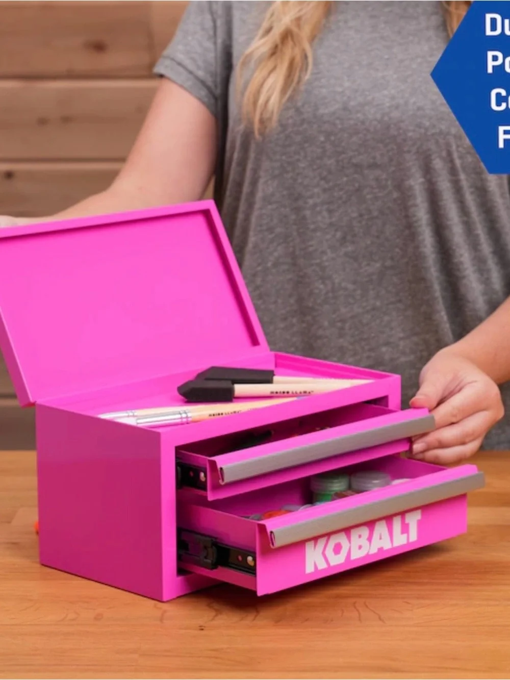 The Trendy Kobalt Mini Toolbox Hot Pink 2 Drawer